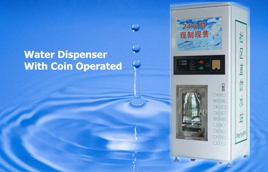 coin operated portable water dispenser machine electronic standing floor vending assurance trade
