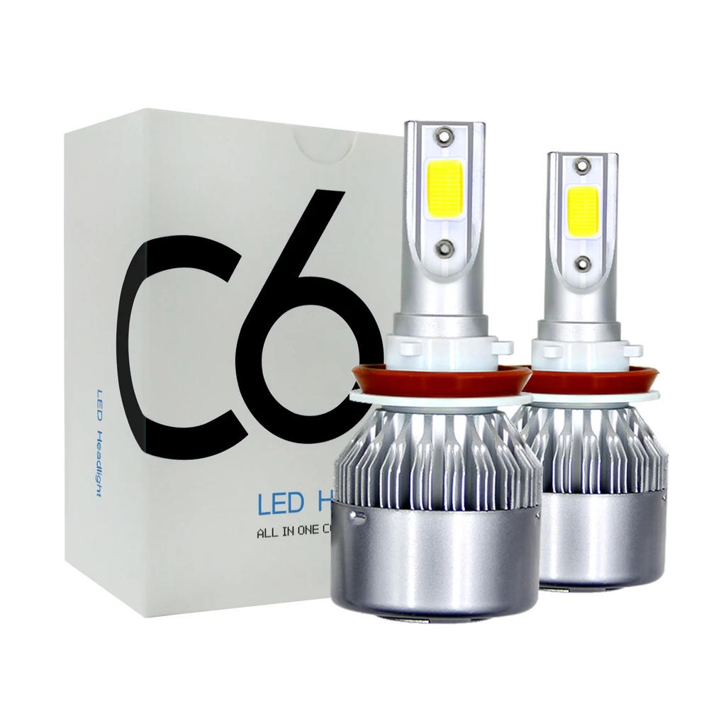 C6 H4 H7 H11 LED Headlight Bulb 36W 8000lm car headlights H1 H3 H4 H7 H8 H9 H10 H11 H16 9005 9006 motorcycle LED Headlight H4 H7