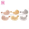 newest design of stainless steel half moon shape earrings