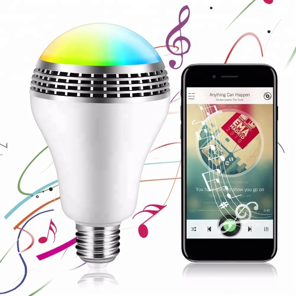 Romantic Bulb with speaker energy efficient LED light /bluetooth smartphone led bulb light with control iOS or Android