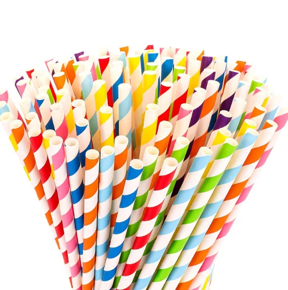 

2021 new design manufacture hot selling paper drinking straws disposable colorful paper straws