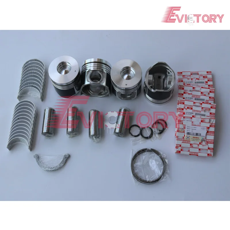 

For Isuzu engine rebuild 4HE1 4HE1T 4HE1-TC piston and piston ring crankshaft & con rod bearing