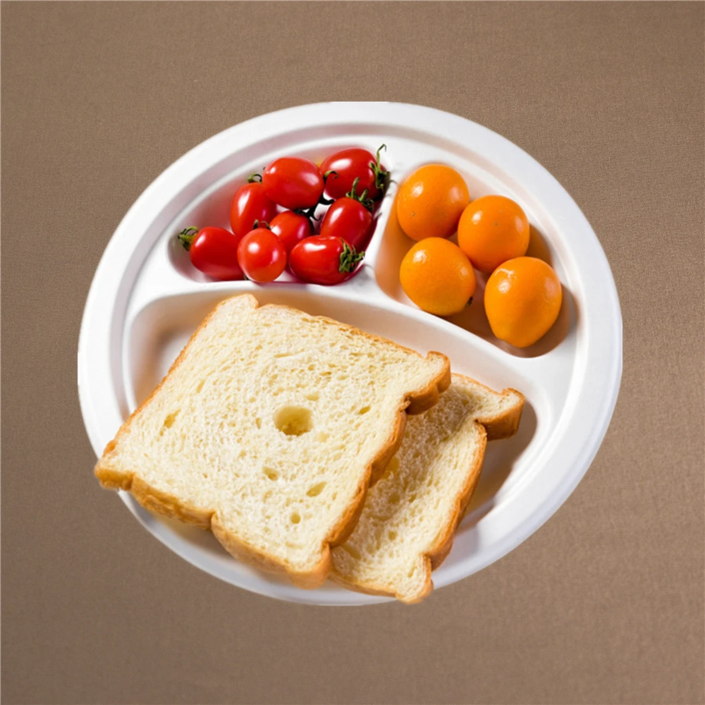 3 隔间一次性甘蔗纸盘 - buy paper plate,disposable paper plates