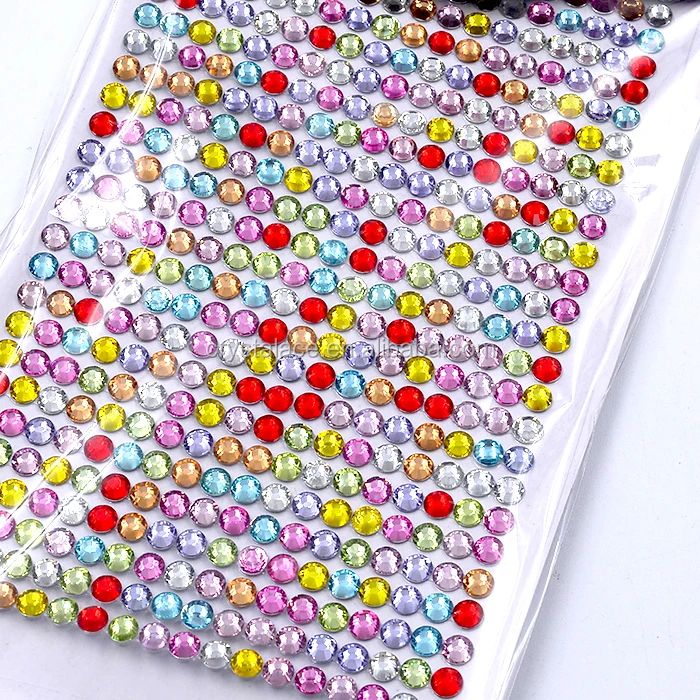 DIY resin crystal stickers self adhesive rhinestone sheet sticker