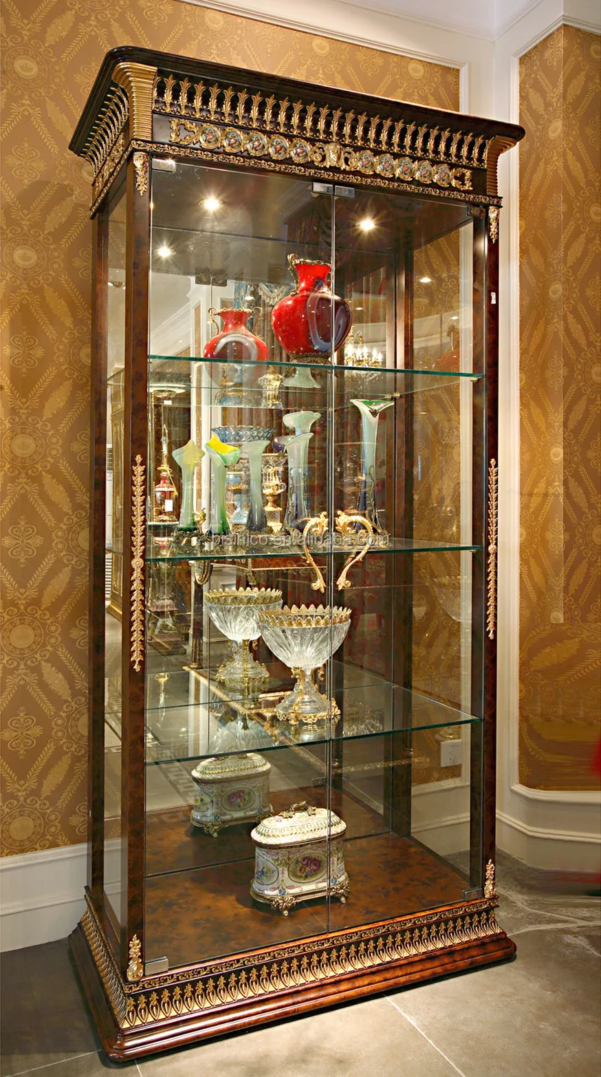 Luxe franse barok stijl woonkamer wijnkast/klassieke dubbele ...
