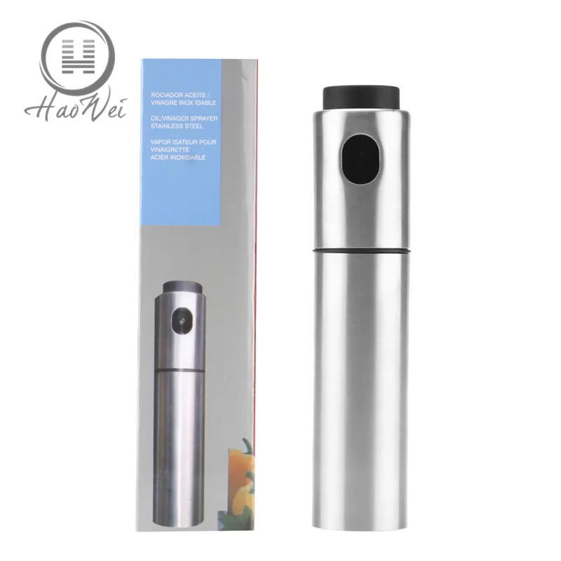 
100ml stainless steel mist pump cooking olive oil vinegar spray for kitchen barbecue 