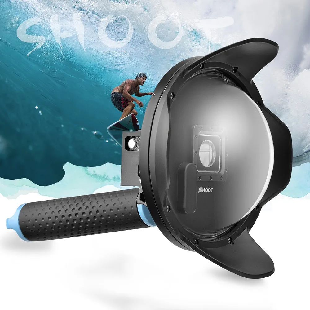 

SHOOT  Dome for GoPro for the Hero4 3+ and Dome Port Transparent Cover Lens Hood LCD Screen