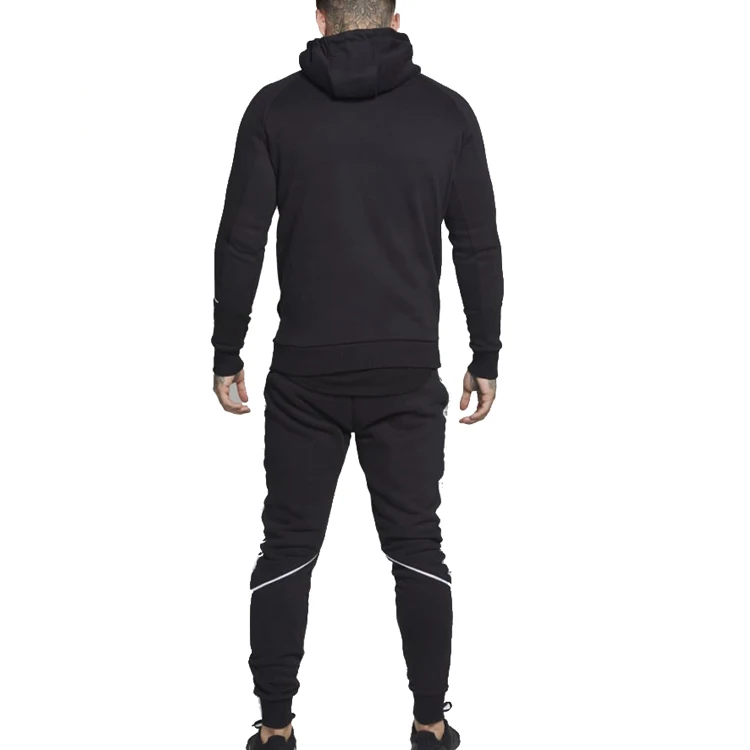 black fitted tracksuit