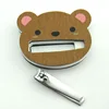 bear shape custom full printed nail file eva with nail clipper set