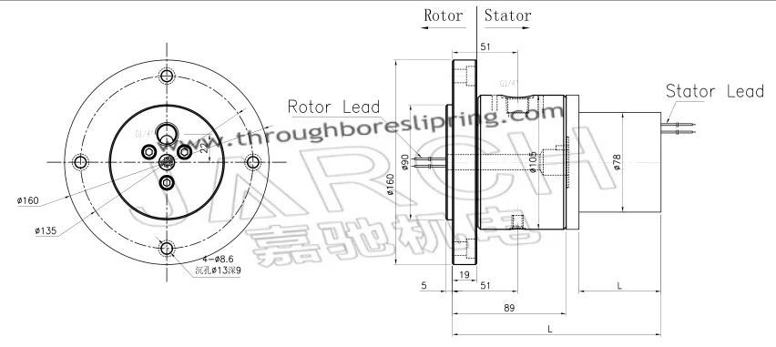 Compressed Air 10 Circiuts 2 Passages Pneumatic Rotary joint Electrical Slip Ring