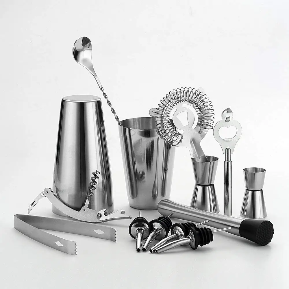 Stainless Steel Cocktail Shaker Mixer Drink Bartender Tools Bar Set Kit Buy Stainless Steel