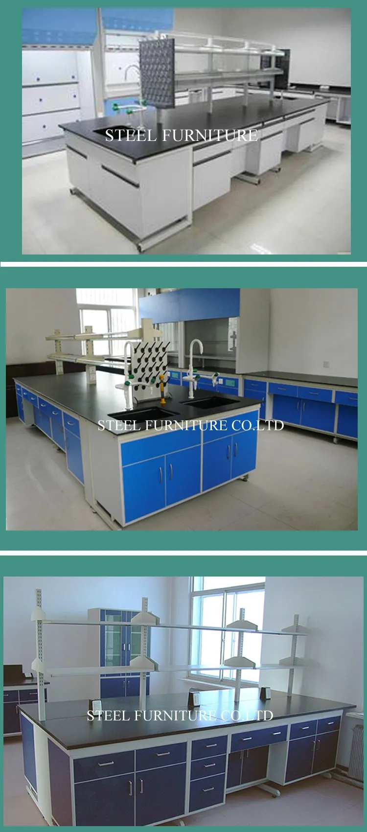Stainless Steel Laboratory Furniture School Chemical Laboratory Operate
