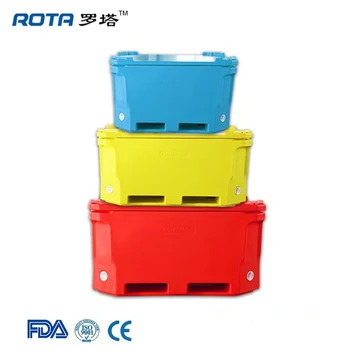 seafood insulated container dry bin transport ice boxes 1000l rota fish plastic box storage turnover 450l larger