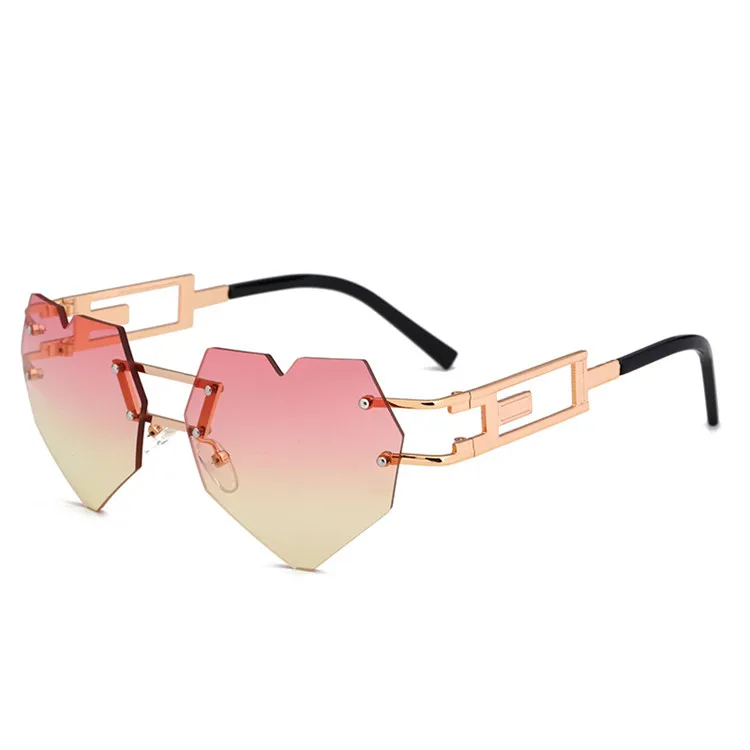 

2017 Summer beach funky sunglasses heart shaped sunglasses wholesale