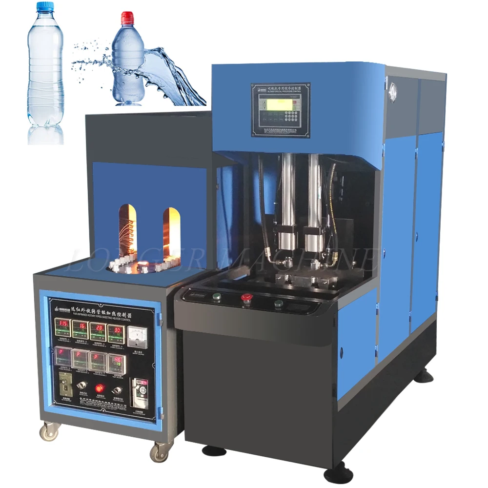 
2 cavity semi automatic blowmachine, High production PET blow moulding machine for kinds of PET plastic bottles 