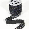Hot sell polyester trim ribbon with round sequin