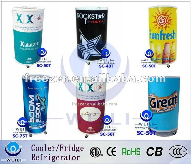 cylindric shape fridge