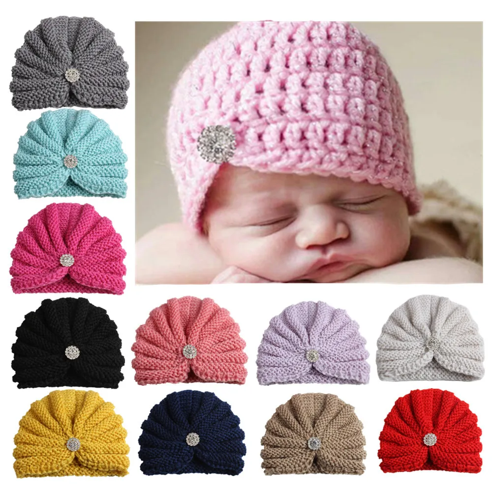 
New Style Baby Cute drill beanie Hats girl boy unisex autumn Winter kids Knit Hat 