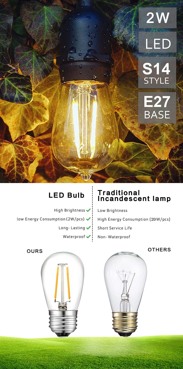 Holiday Lighting 10m Light Chain with Globe Bulbs Outdoor LED String Lights.jpg
