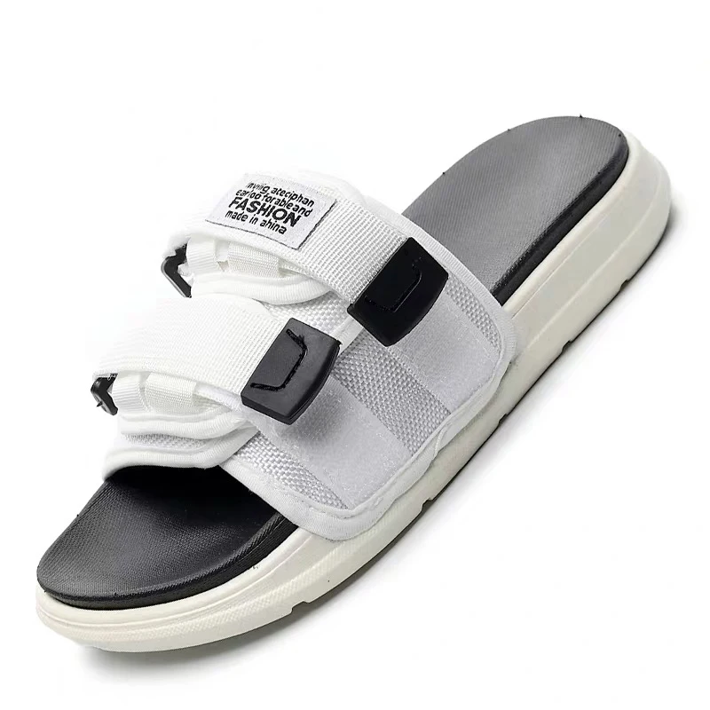 

2019 Custom logo Men Fashion Slippers Cotton outside Slider Male PVC Sandals