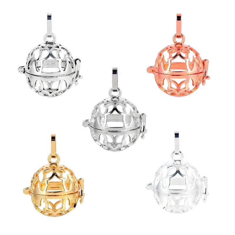 

butterfly Pearls Cage Jewelry Making Supplies Bead Cage Pendant Essential Oil Diffuser Locket For Oyster Pearl charms, 5 color