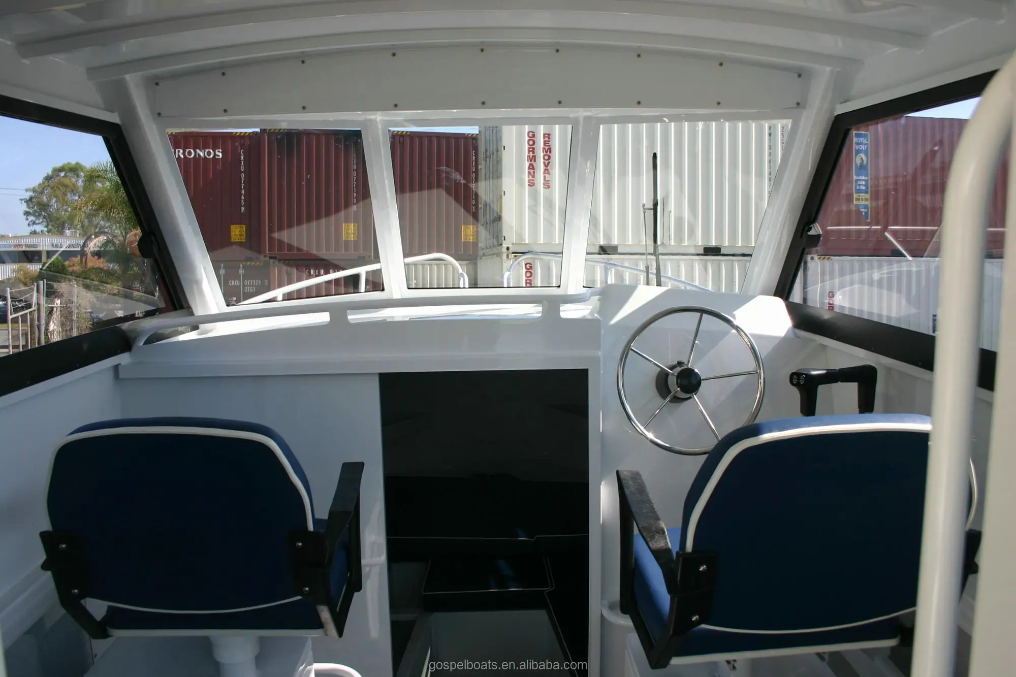 25ft Luxury Speed Deep V Bottom Aluminum Fishing Boat With Enclosed