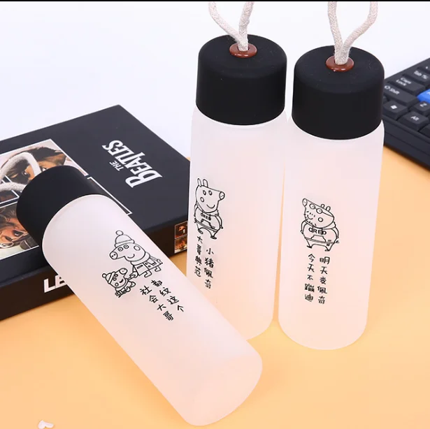 

High Borosilicate frosted eco friendly BPA Free unbreakable Frosted Glass Water Bottle Drink Bottle Personalised Custom Logo