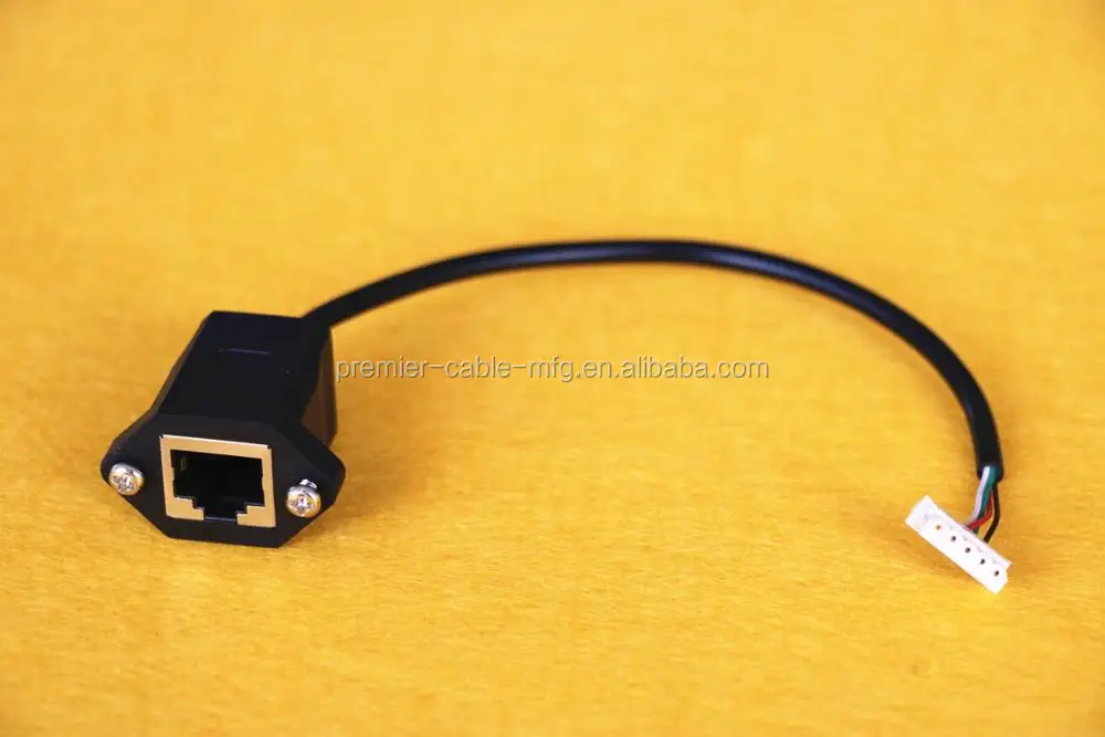 Panel Mount Rj45 Female Port With Motherboard 4 Pin Header Plug Cable