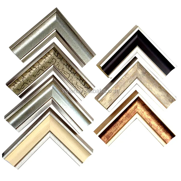 J07034 Series Gallery Brass Picture Frames With Black Mats Polystyrene