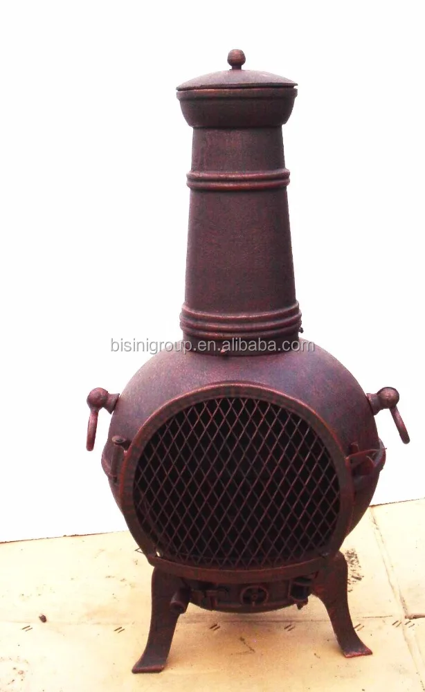 Bisini Luxury Cast Iron Chimenea Iron Chimenea Fire Stove Bg11
