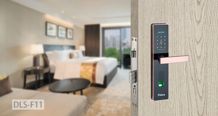 
Deluns remote control APP rfid card code smart fingerprint lock hotel office apartment 