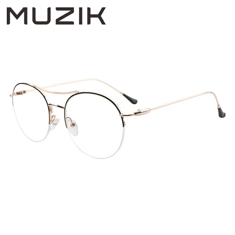 

ML0060 Good quality fashion gold round unisex metal eye optical glasses frame