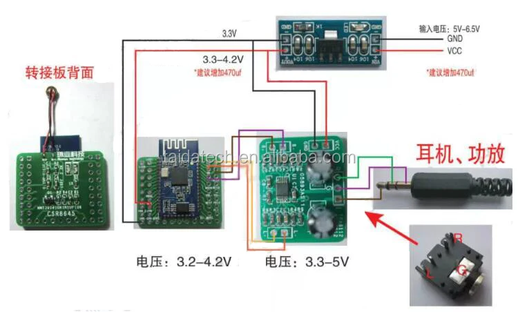 Bluetooth 4.0 CSR8645 Amplifier Board 5W+5W APT-X Stereo Receiver Amp Module 
