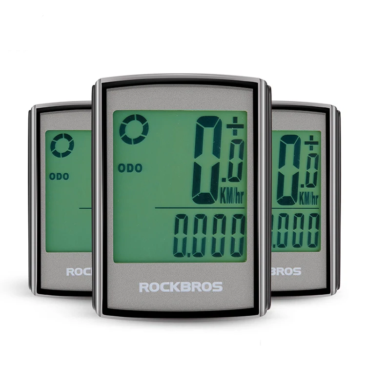 

ROCKBROS 18f Waterproof Bicycle Computer Speedometer LCD Backlight Stopwatch Wireless MTB Road Bike Cycling Speedometer Odometer, Black