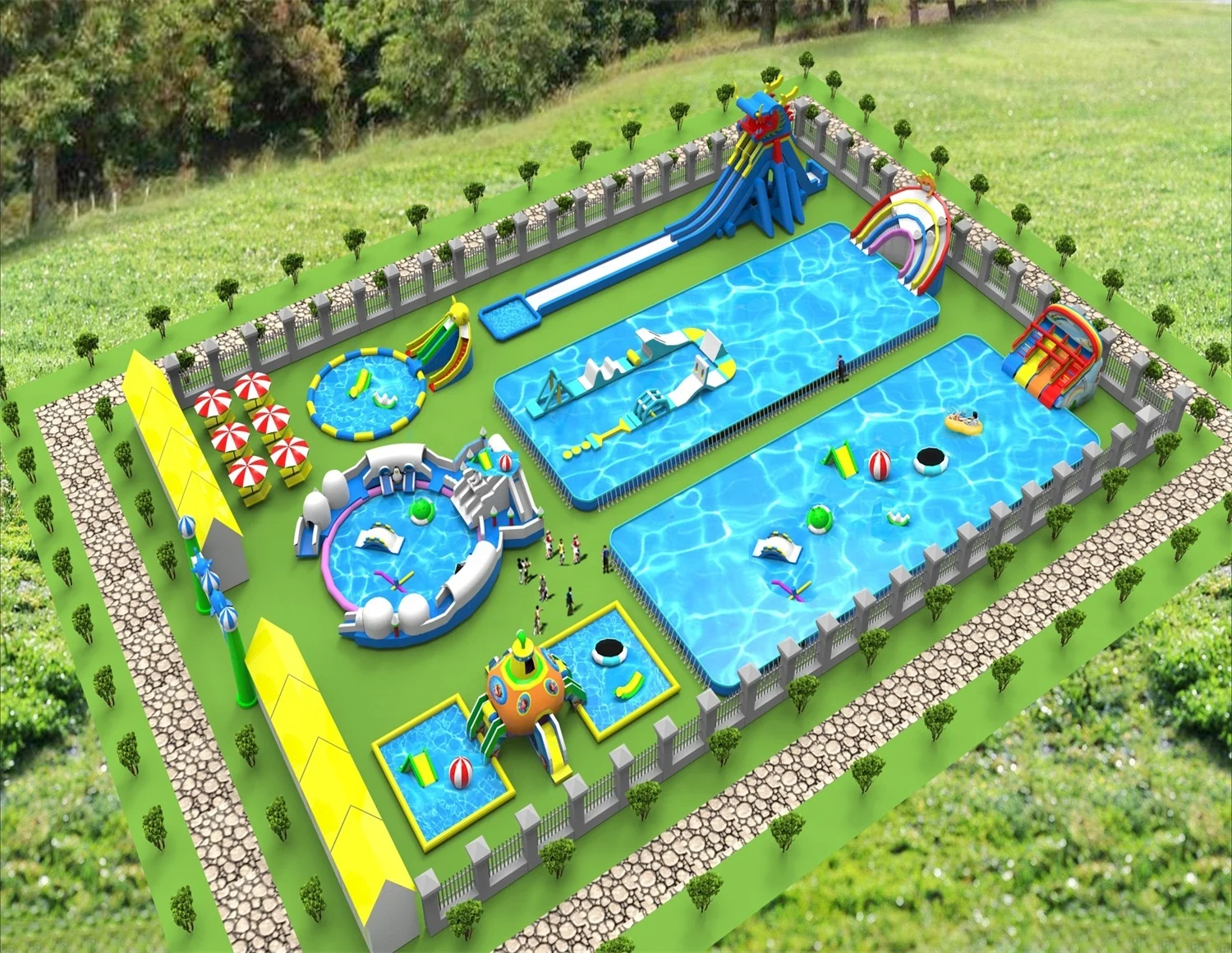 Professional Inflatable Water Park Business Plan/water Park Design Build Buy Fashion Design