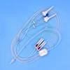 Medical supplier infusion set with double drip bottle roller clamp and inserting needles Precision giving set customize