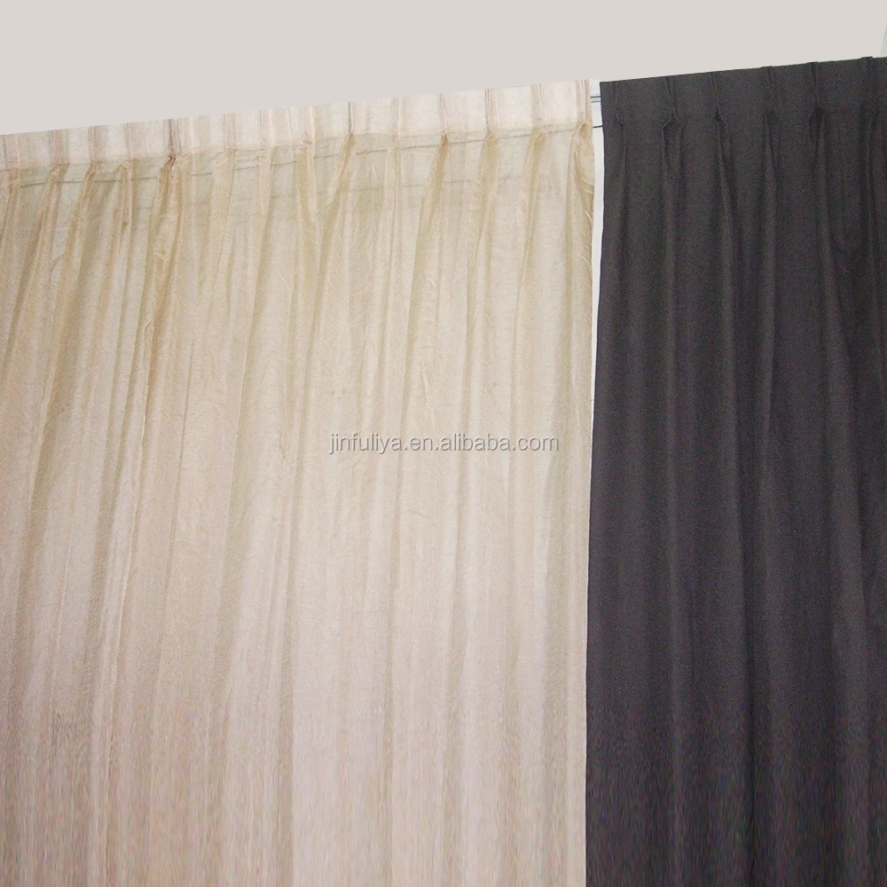 Pinch Pleated Curtain Sheer Window Covering Arabic Royal Curtain