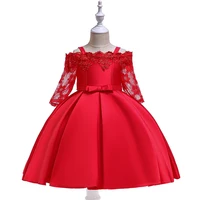 

Baby Girl Fancy Frocks Kids Wedding Wear Little Girl Summer Clothes satin lovely Baby Birthday Party Dress L5083