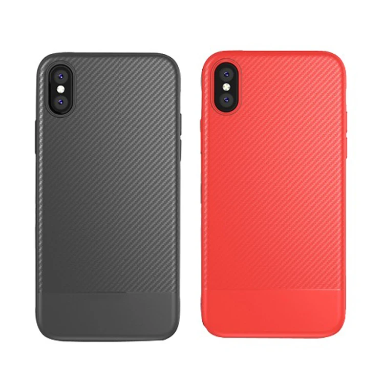 

Wholesale Price Durable Custom Logo Carbon Fiber Phone Case For iPhone X XS, Red;yellow