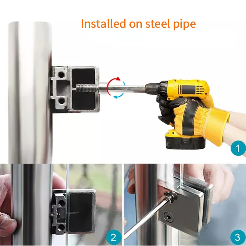 handrail glass clamp
