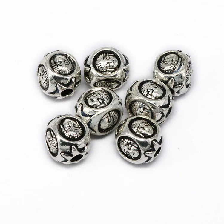 

JS1430 Fashion Jewelry Beads,4 Sides Antique Silver Metal Buddha Beads
