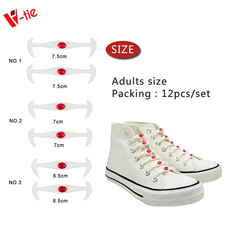 

White shoe laces no tie Elastic shoelaces sneaker shoelace for adults/kids 12pcs