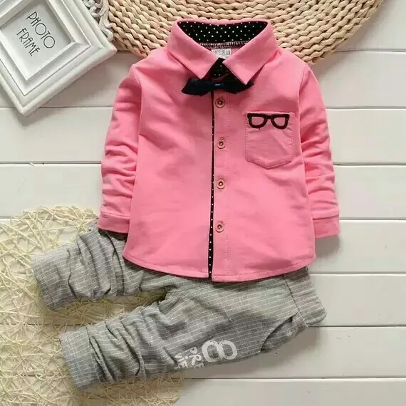 

Children Boys Four Color Shirt And Pant Clothing Set New Year Casual Wear, As pictures or as your needs