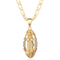 

Hiphop Religious Jewelry Fashion Gold Buddha Necklace Pendant