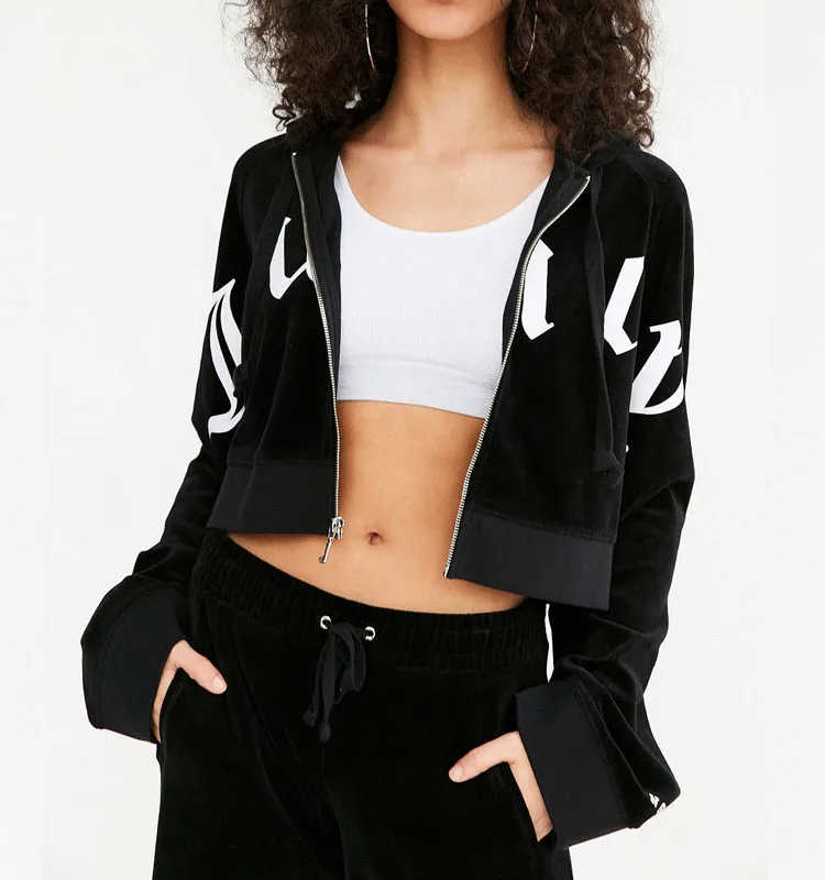 zip up crop top