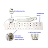 BS standard British and UK plugs 6 Way Socket Power Strip 13A 250V with individual switch
