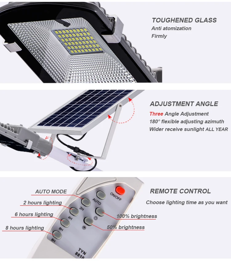 Wholesale Price 15W 20W 25W 30W 40W 50W Outdoor IP65 Remote Control LED Solar Street Light
