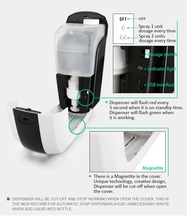 Shampoo And Hand Sanitizer Dispenser / 110v Sensor Soap