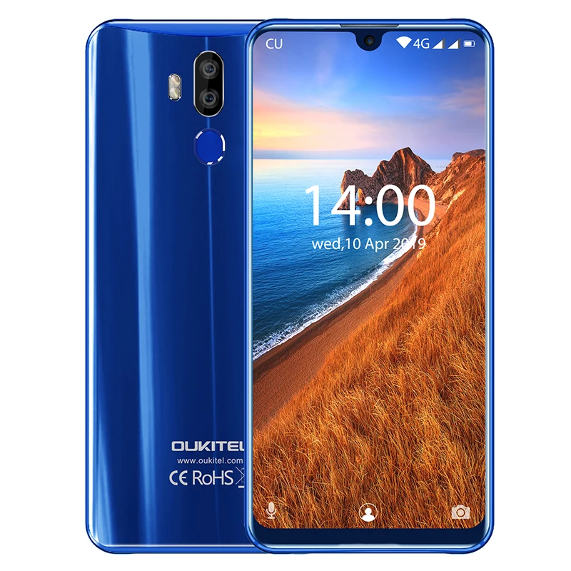 

OUKITEL K9 6000mAh 5V/6A Quick Charge Smartphone Waterdrop 4GB 64GB 7.12" FHD+ 1080*2244 16MP/8MP Face ID Mobile Phone