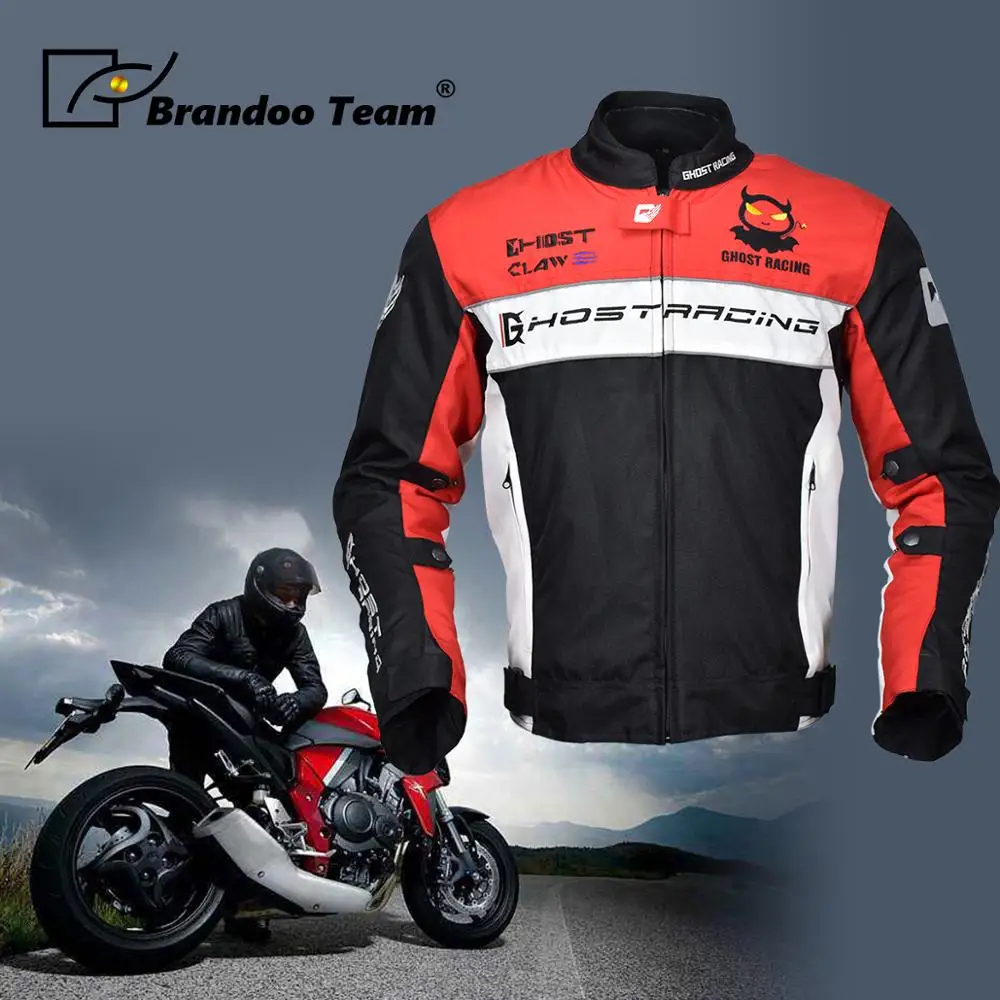 

Waterproof Oxford Fabric Motorcycle Jacket with protective shell inside, Rainproof surface and warm liner